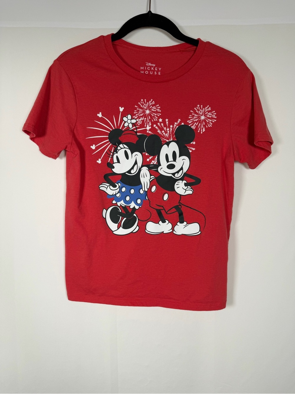 Disney 4th of July Red Mickey & Minnie Graphic Short Sleeve Tee